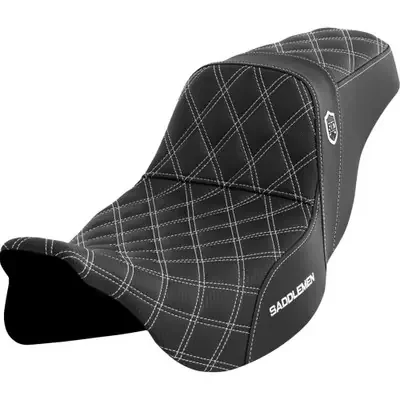 Saddlemen 2008 Harley-Davidson Screamin‘ Eagle Electra Glide Ultra Classic FLHTCUSE3 Pro Series SDC Performance Seat – w/o Backrest – White Stitch – FLH/FLT ‘08-‘23