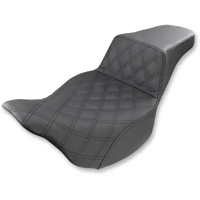 Saddlemen 2008 Harley-Davidson Screamin‘ Eagle Electra Glide Ultra Classic FLHTCUSE3 Step-Up Seat Front Lattice Stitch Black