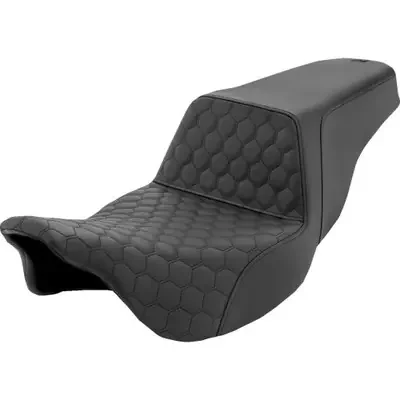 Saddlemen 2008 Harley-Davidson Screamin‘ Eagle Road King FLHRSE4 Step-Up Seat – Honeycomb – Black Stitching – FL ‘08-‘24