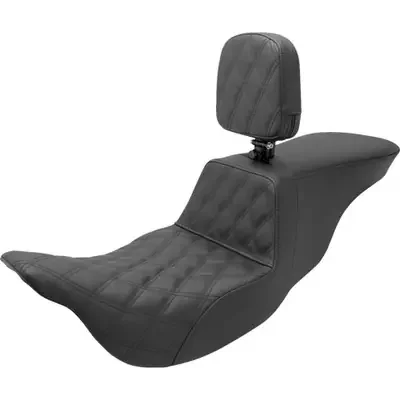 Saddlemen 2008 Harley-Davidson Screamin‘ Eagle Road King FLHRSE4 Tour Step-Up Seat Black Passenger Lattice Stitch