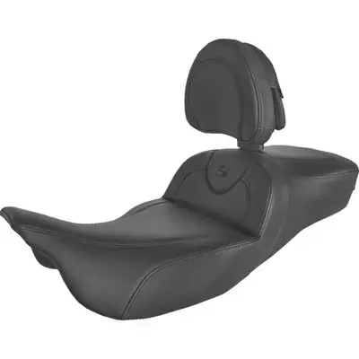 Saddlemen 2022 Harley-Davidson CVO Road Glide Limited Roadsofa Extended Reach Seat – Black/Black Stitching – w/ Backrest – FL ‘08-‘24
