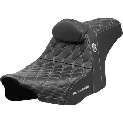 Saddlemen 2023-2024 Harley-Davidson CVO Road Glide Custom FLTRXSE Pro Series SDC Performance Seat – Silver Stitching – w/ Backrest – FLT/FLH ‘23-‘24
