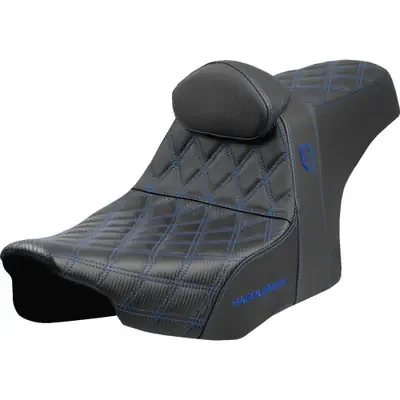 Saddlemen 2023-2024 Harley-Davidson CVO Road Glide Custom FLTRXSE Pro Series SDC Performance Seat – Blue Stitching – w/ Backrest – FLT/FLH ‘23-‘24