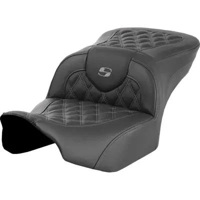 Saddlemen 2023-2024 Harley-Davidson CVO Road Glide Custom FLTRXSE Roadsofa Seat – without Backrest – Gray Lattice Stitch – FLTR/FLHX ‘23-‘24