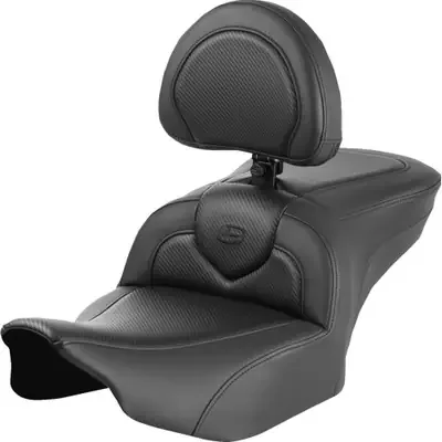 Saddlemen 2023-2024 Harley-Davidson CVO Street Glide FLHXSE RoadSofa Seat – Carbon Fiber – with Backrest – FLTR/FLHX ‘23-‘24