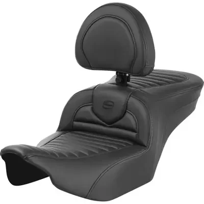 Saddlemen 2023-2024 Harley-Davidson CVO Street Glide FLHXSE Roadsofa Seat – with Backrest – Tuck-n-Roll – FLTR/FLHX ‘23-‘24