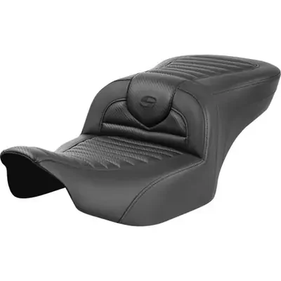 Saddlemen 2023-2024 Harley-Davidson CVO Street Glide FLHXSE Roadsofa Seat Black Tuck-n-Roll / Perforated / Carbon Fiber