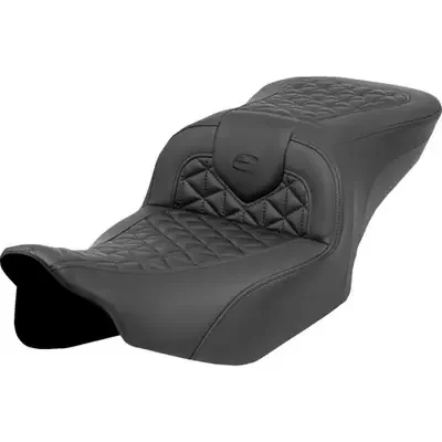 Saddlemen 2023-2024 Harley-Davidson CVO Street Glide FLHXSE RoadSofa Tri Gripper Seat – Standard Reach – No Backrest – FLH/FLT ‘23-‘24