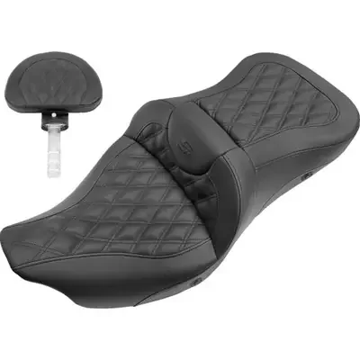Saddlemen 2023-2024 Harley-Davidson Road Glide Limited FLTRK Extended Reach Roadsofa Seat – Lattice Stitched – Backrest – Heated – FL ‘08-‘24