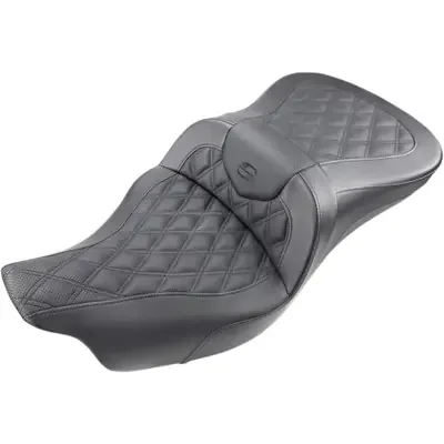 Saddlemen 2023-2024 Harley-Davidson Road Glide Limited FLTRK Roadsofa Seat – Full Lattice Stitch – without Backrest – Black – FL ‘09-‘24