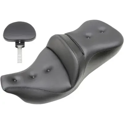 Saddlemen 2023-2024 Harley-Davidson Road King Special FLHRXS Roadsofa Seat – Pillow Top – with Backrest – Black – FLH/FLT ‘09-‘24