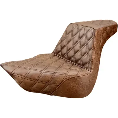 Saddlemen 2023-2024 Harley-Davidson Softail Breakout FXBR Step-Up Seat – Full Lattice Stitch – Brown – FL/FX ‘18-‘24