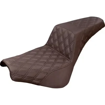 Saddlemen 2023-2024 Harley-Davidson Softail Standard FXST Step-Up Seat Full Lattice Stitch Brown