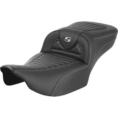 Saddlemen 2023 Harley-Davidson CVO Road Glide Limited Roadsofa Extended Reach Seat Black Tuck-n-Roll / Perforated / Carbon Fiber