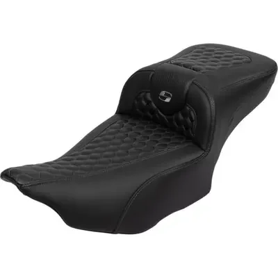 Saddlemen 2024 Harley-Davidson CVO Road Glide ST FLTRXSTSE Roadsofa Extended Reach Seat – with Backrest – Honeycomb – Dark Gray Stitch – FLTR/FLHX ‘23-‘24