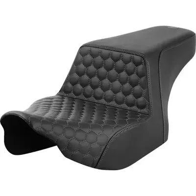 Saddlemen 2024 Harley-Davidson CVO Road Glide ST FLTRXSTSE Step-Up Seat – Front Honeycomb – Gray Stitching – FL ‘23-‘24
