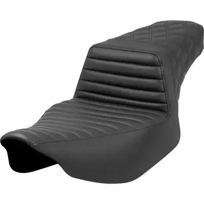 Saddlemen 2024 Harley-Davidson CVO Road Glide ST FLTRXSTSE Step-Up Seat – Front Tuck-n-Roll/Rear Lattice – Black – Extended Reach – FL ‘23-‘24
