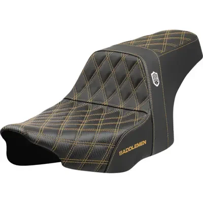 Saddlemen 2024 Harley-Davidson Road Glide Custom FLTRX Pro Series SDC Performance Seat – Gold Stitching – w/o Backrest – FLT/FLH ‘23-‘24