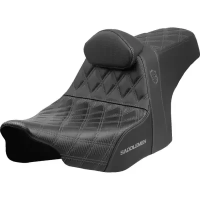 Saddlemen 2024 Harley-Davidson Road Glide Custom FLTRX Pro Series SDC Performance Seat – Gray Stitching – w/ Backrest – FLT/FLH ‘23-‘24