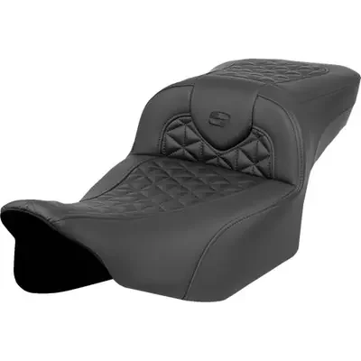 Saddlemen 2024 Harley-Davidson Road Glide Custom FLTRX RoadSofa Tri Gripper Seat – Extended Reach – w/o Backrest – FLH/FLT ‘23-‘24