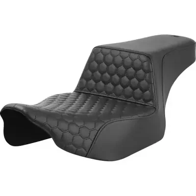 Saddlemen 2024 Harley-Davidson Road Glide Custom FLTRX Step-Up Seat – Extended Reach – Front Honeycomb – Black Stitch – FL ‘23-‘24