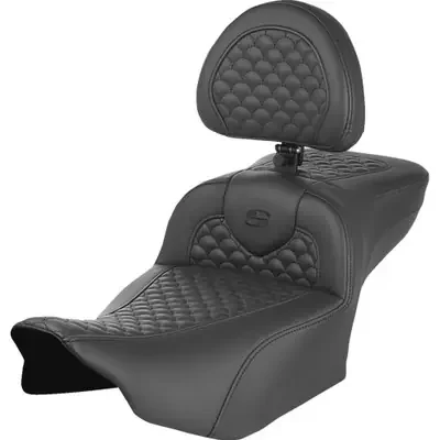 Saddlemen 2024 Harley-Davidson Road Glide Limited FLTRK Roadsofa Seat – Dragon Scale Stitch – w/ Backrest – Extended Reach – FLTR/FLHX ‘23-‘24