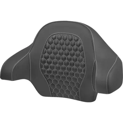 Saddlemen 2024 Harley-Davidson Road Glide Police FLTRXP Tour Pack Backrest Pad – Honeycomb – White Stitching – FLH/FLT ‘14-‘24