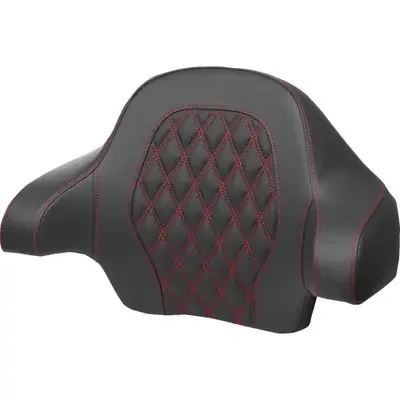 Saddlemen 2024 Harley-Davidson Road Glide Police FLTRXP Tour-Pak Backrest Pad – Lattice Stitch – Red Stitch – FL ‘14-‘24