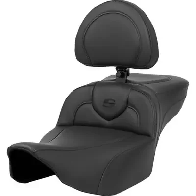 Saddlemen 2024 Harley-Davidson Street Glide EFI FLHX Heated RoadSofa Seat – Extended Reach – Smooth – w/ Backrest – FLT/FLH ’23-‘24