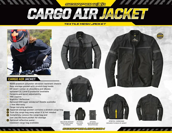 Scorpion Exo 75-08272 59-809 SILENT SELLER CARGO AIR JACKET 8.5 X 11 (20 CT.)