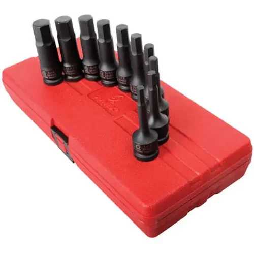 Sunex Tools 1/2″ Drive 10 Pc. SAE Impact Hex Driver Set – 2638