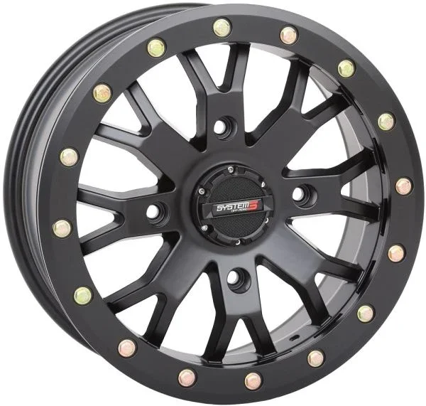 System 3 SB-4 Beadlock 14×7 ATV/UTV Wheel – Matte Black (4/137) 4+3 [14S3-3138]