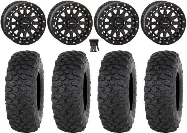 System 3 SB-6 15″ Wheels Black (5+2) 35″ Chicane DS Tires Polaris Sportsman / RZR / Ranger