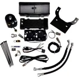 UltraCool DY-1F Flat Black Oil Cooler Kit 99-17 Harley-Davidson Dyna FXD & FXDWG