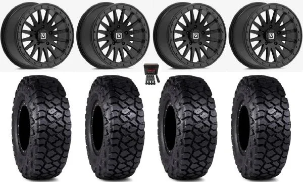 Valor V06 Bdlk 15″ Wheels SB 32″ Intersect Tires Polaris RZR Turbo R & Pro R Ranger 1500 Xpedition