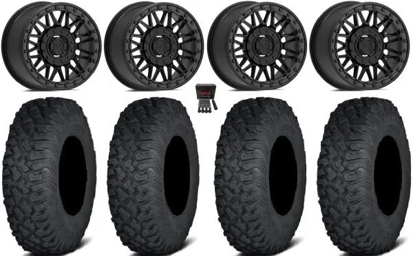 Valor V08 Beadlock 15″ Wheels Black 30″ Coyote Tires Polaris RZR XP 1000 / PRO XP / Ranger XP 900/1000