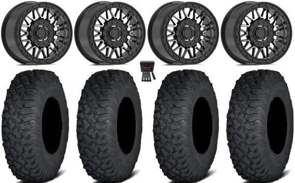 Valor V08 Beadlock 15″ Wheels Dark Tint 33″ Coyote Tires Polaris RZR XP 1000 / PRO XP / Ranger XP 900/1000