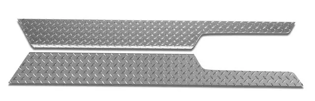 Warrior Products Sideplates with Lip for 04-06 Jeep Wrangler TJ Unlimited in Aluminum Black Diamond Plate for 04-06 Jeep Wrangler TJ Unlimited