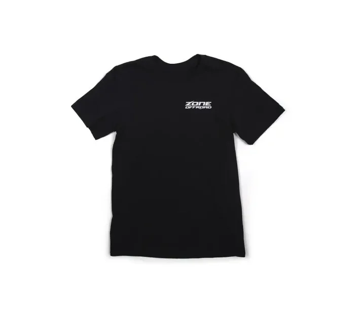 Zone Offroad Black Premium Cotton T-Shirt – Green Logo – S ZONU9160S